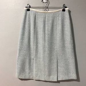 Albert Nipon Womens Zipper Casual Gray Midi Skirt